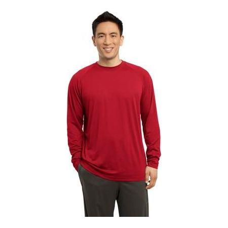 Mens Long Sleeve Ultimate Performance Crew DRI-EQUIP Medium True Red
