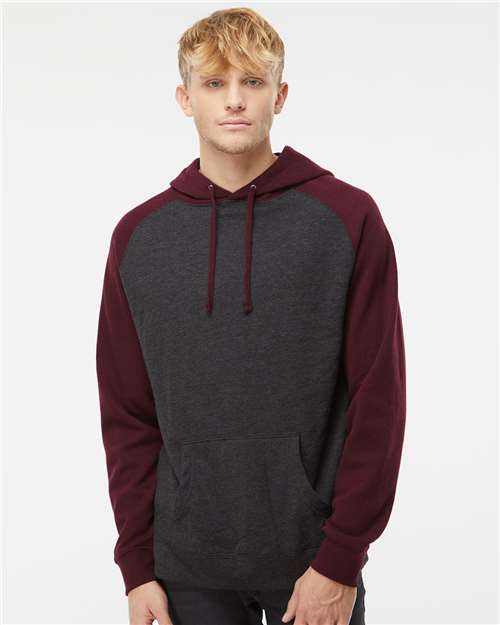 Independent Trading Co. Unisex Raglan Hooded Sweatshirt - Independent Trading Co. IND40RP
