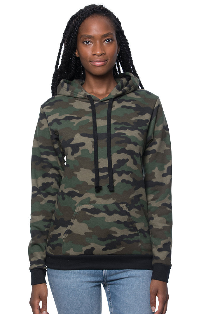 Royal Apparel 3515CMO Unisex Camo Fleece Pullover Hoodie - Camo