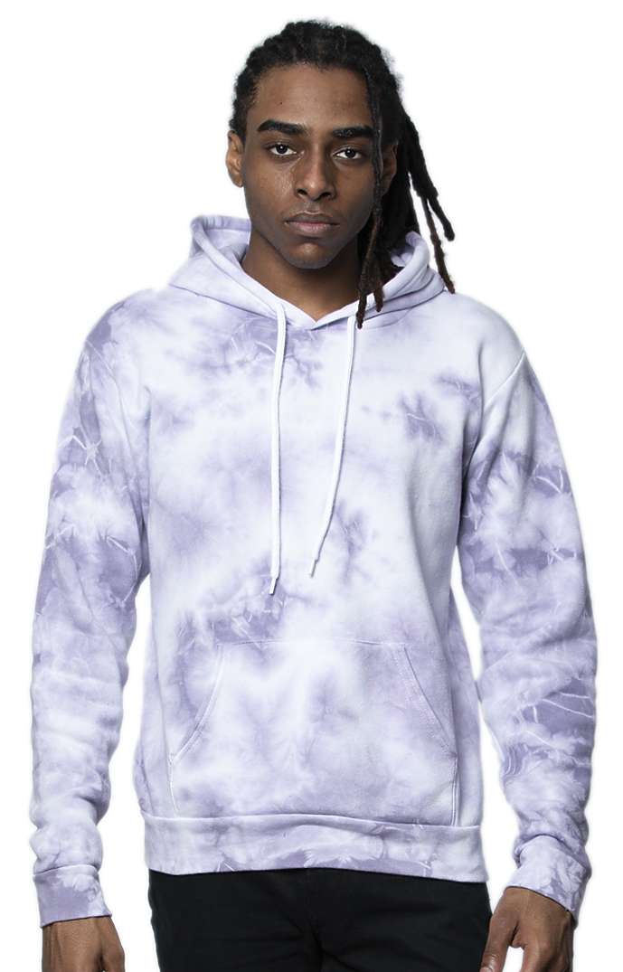 Royal Apparel 3555CTD Unisex Cloud Tie Dye Pullover Hoodie - Purple Haze