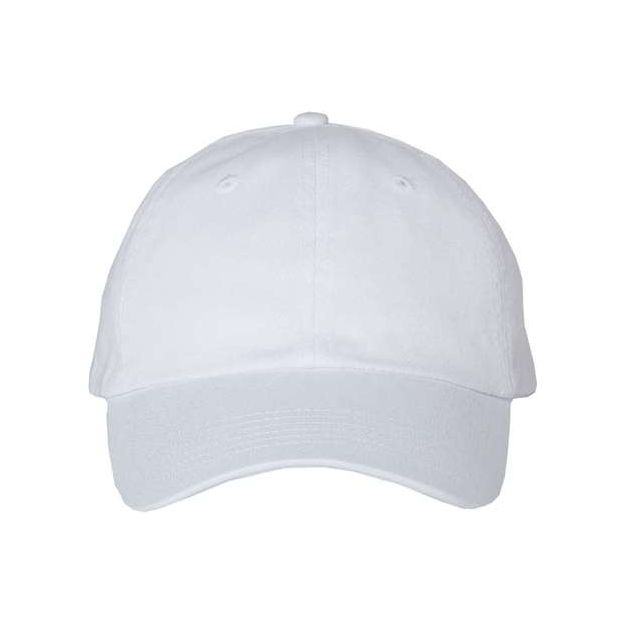 Valucap Bio-Washed Chino Twill Cap - Valucap VC350 Valucap White Adjustable