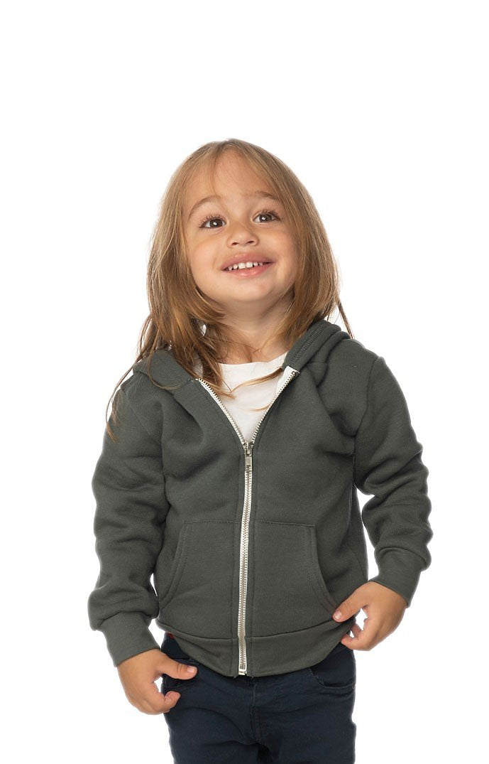 Royal Apparel 3666 Toddler Fashion Fleece Zip Hoodie - Asphalt