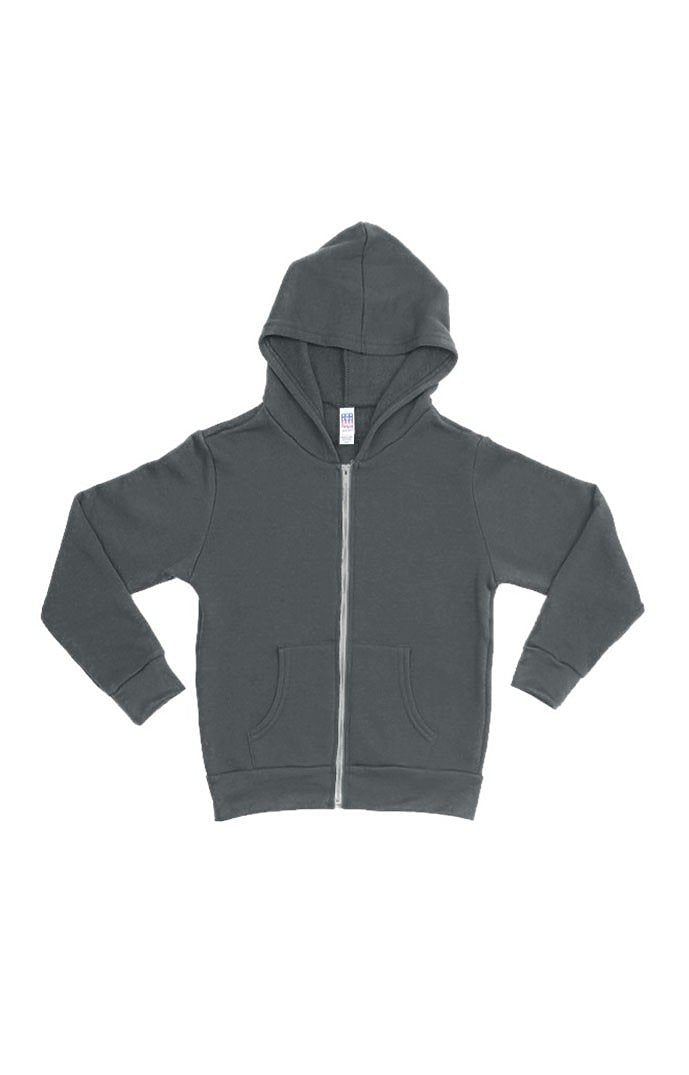 Royal Apparel 3666 Toddler Fashion Fleece Zip Hoodie - Asphalt