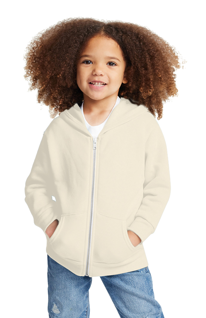 Royal Apparel 3666 Toddler Fashion Fleece Zip Hoodie - Natural