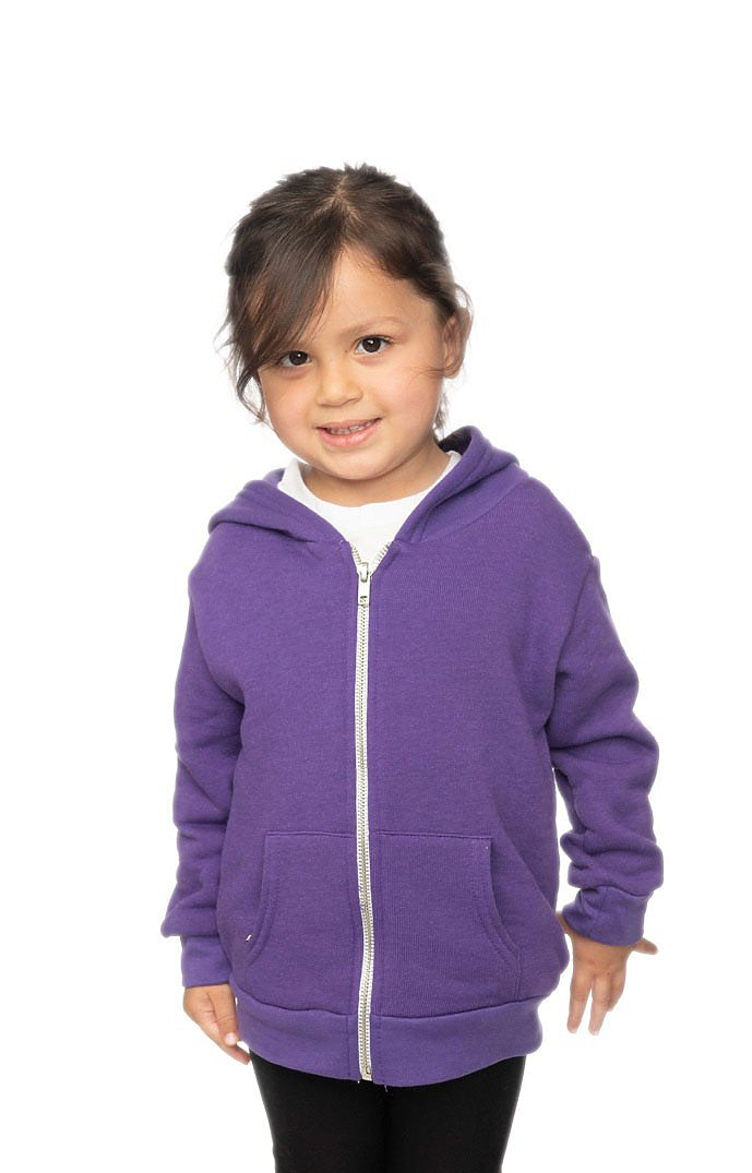 Royal Apparel 3666 Toddler Fashion Fleece Zip Hoodie - Purple