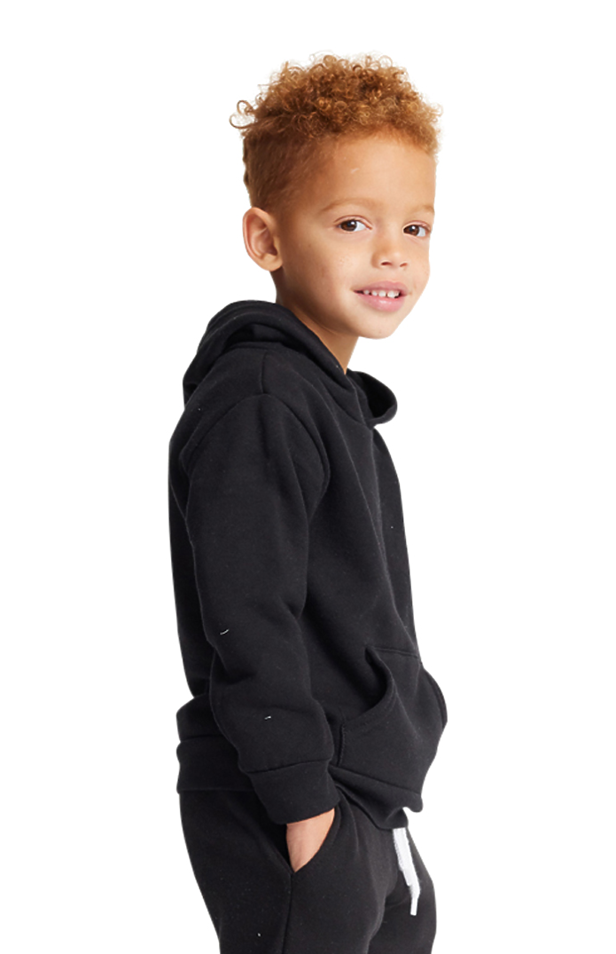 Royal Apparel 3669 Toddler Fashion Fleece Pullover Hoodie - Black
