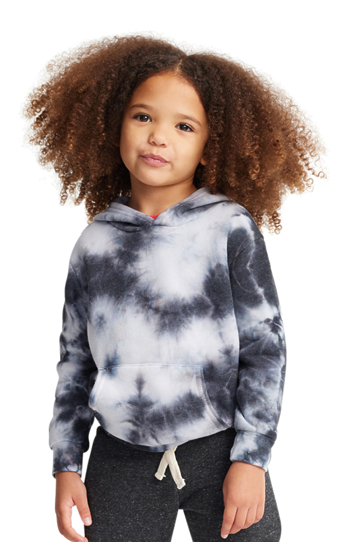Royal Apparel 3699CTD Toddler Fleece Cloud Tie Dye Pullover Hoodie - Phantom