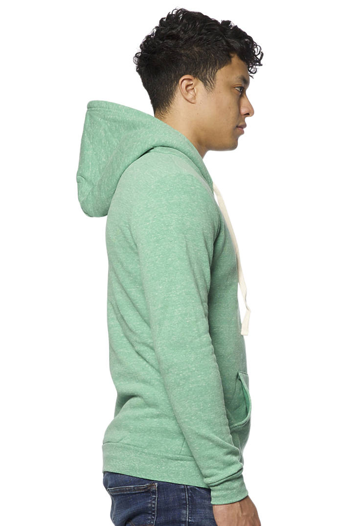 Royal Apparel 37050 Unisex eco Triblend Fleece Full Zip Hoodie - Eco Tri Kelly