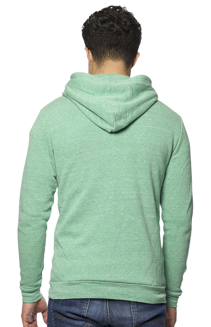 Royal Apparel 37050 Unisex eco Triblend Fleece Full Zip Hoodie - Eco Tri Kelly