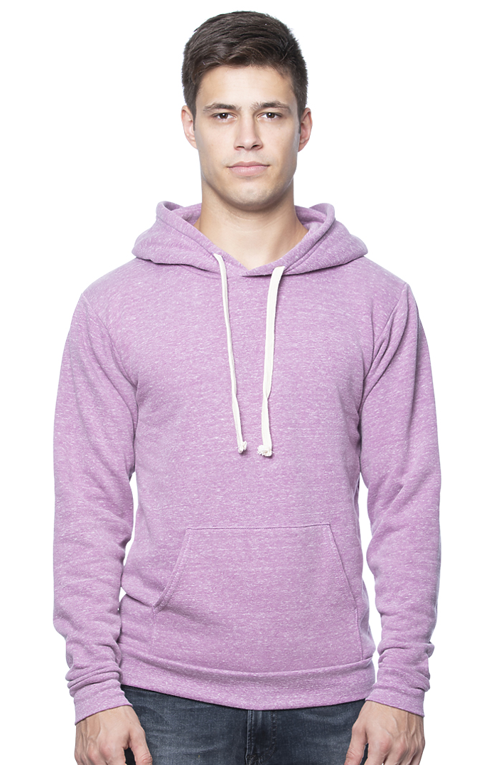 Royal Apparel 37055 Unisex eco Triblend Fleece Pullover Hoodie - Eco Tri Purple