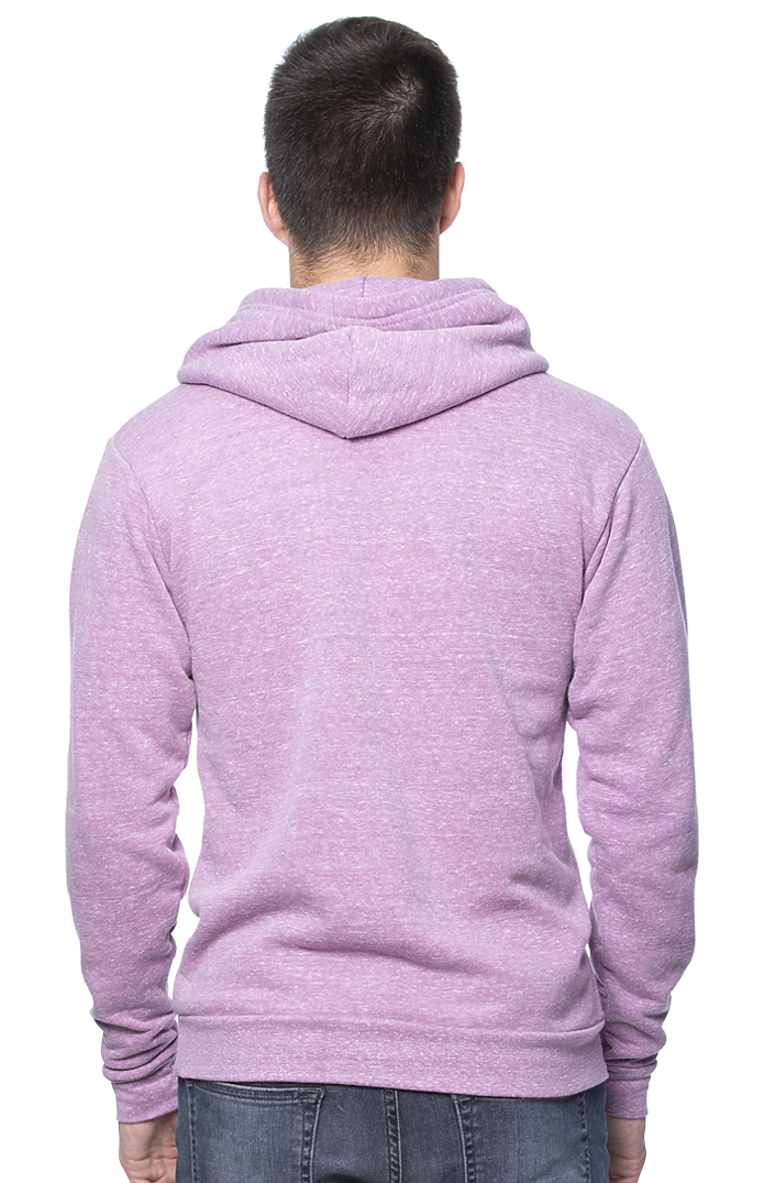 Royal Apparel 37055 Unisex eco Triblend Fleece Pullover Hoodie - Eco Tri Purple
