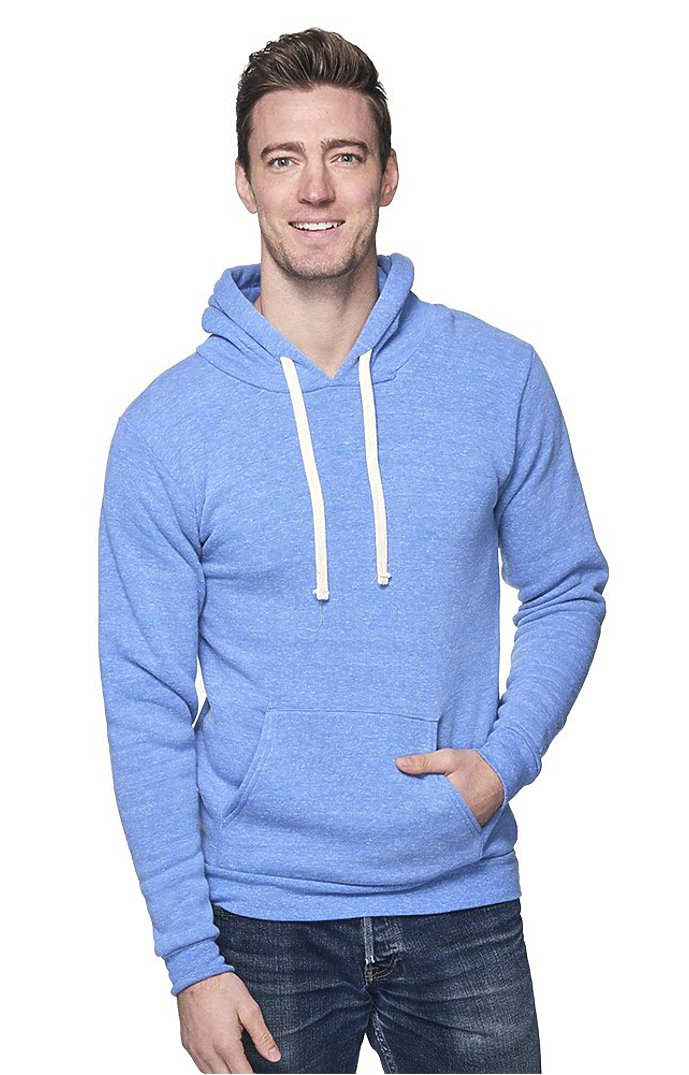 Royal Apparel 37055 Unisex eco Triblend Fleece Pullover Hoodie - Eco Tri Royal