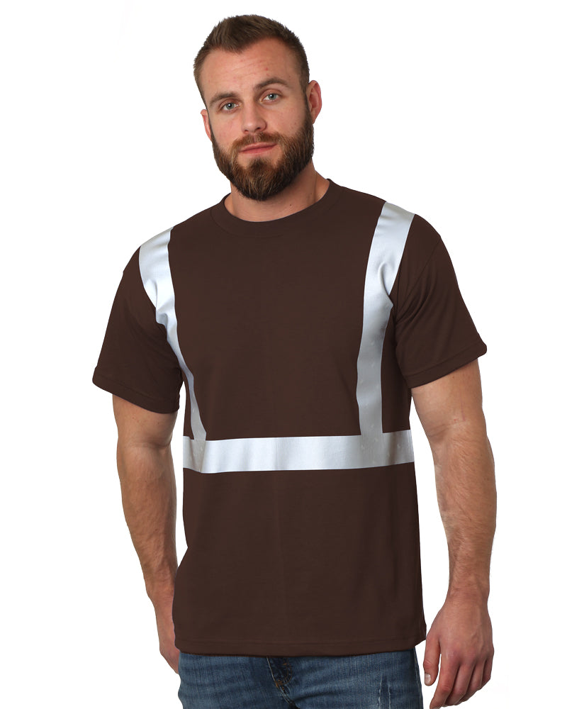 Bayside Unisex USA-Made High Visibility T-Shirt - Chocolate - Bayside 3751