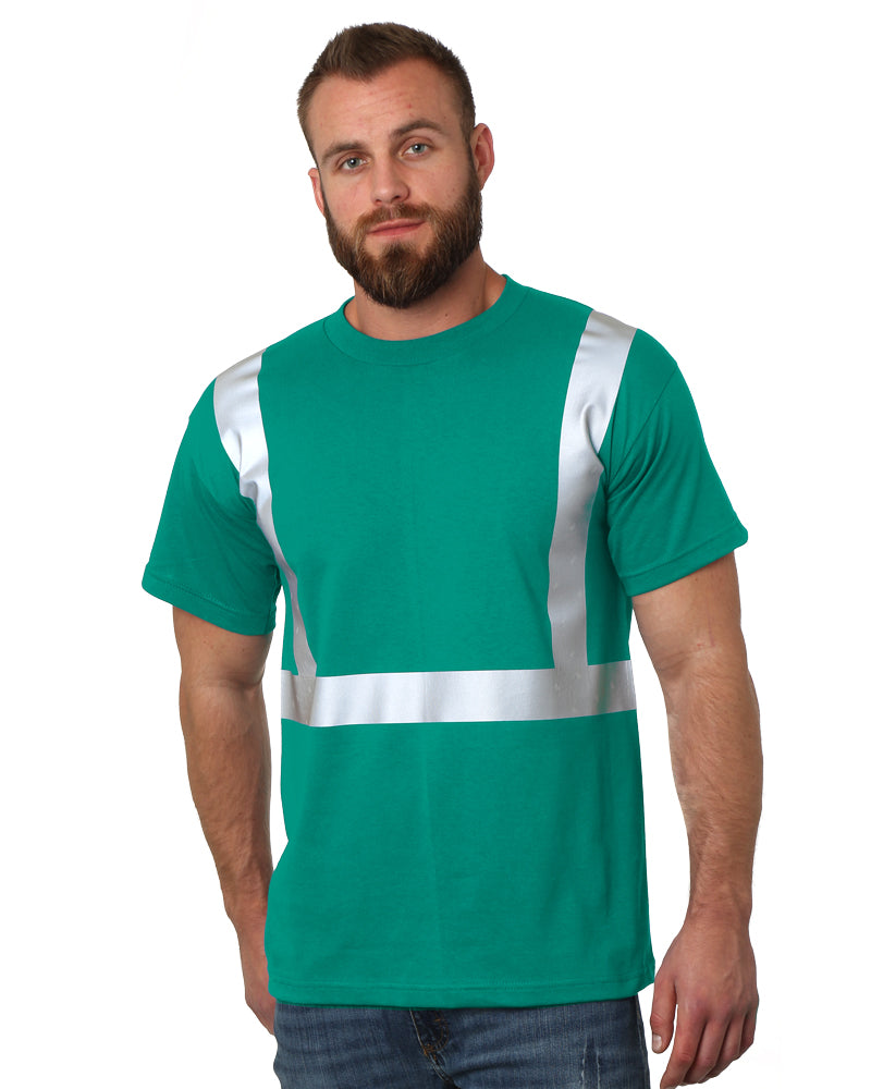Bayside Unisex USA-Made High Visibility T-Shirt - Kelly Green - Bayside 3751