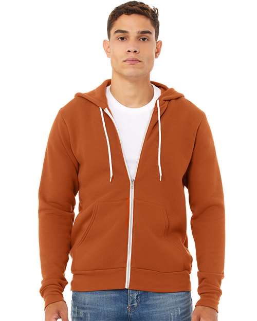 Bella + Canvas 3739 Unisex Sponge Fleece Full-Zip Hoodie Sweatshirt