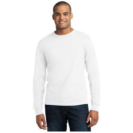 Mens Long Sleeve All-American Tee Joe's USA Small White