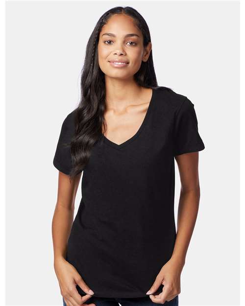Hanes S04V Women's Perfect-T V-Neck T-Shirt