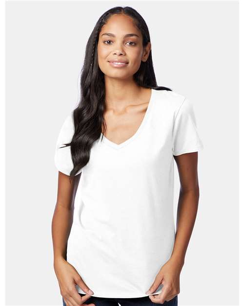 Hanes S04V Women's Perfect-T V-Neck T-Shirt