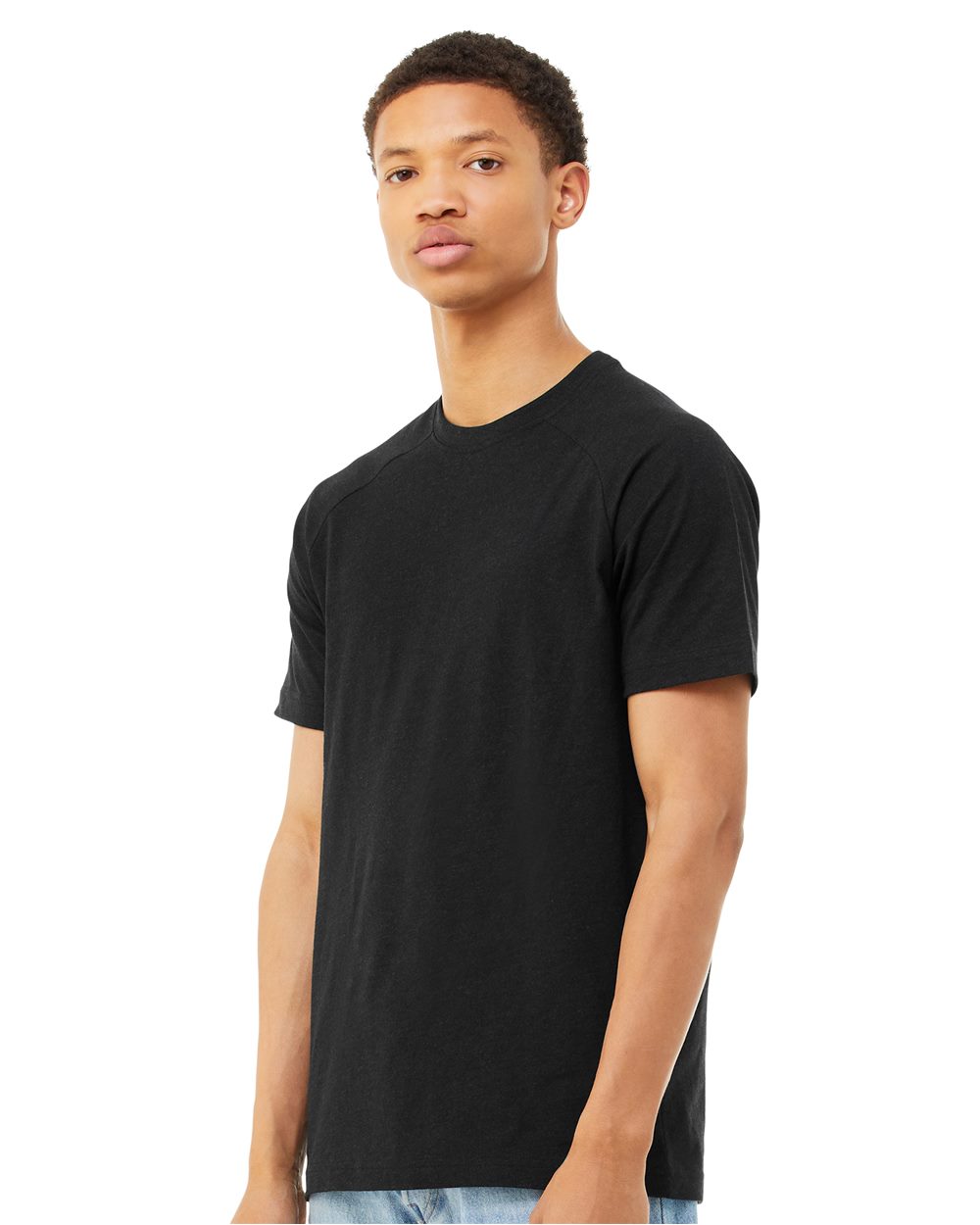 Bella + Canvas 3201 Men's Heather CVC Raglan Tee