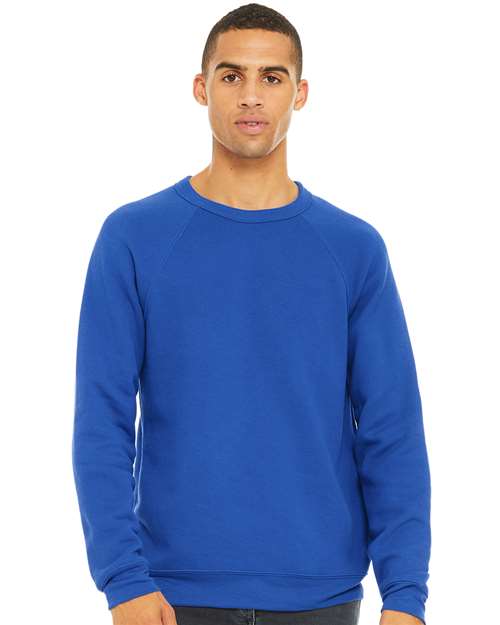 Bella + Canvas 3901 Unisex Sponge Fleece Raglan Crewneck Sweatshirt