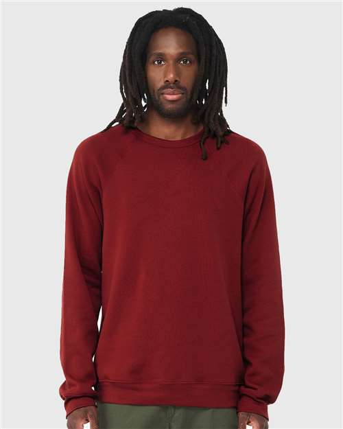 Bella + Canvas 3901 Unisex Sponge Fleece Raglan Crewneck Sweatshirt
