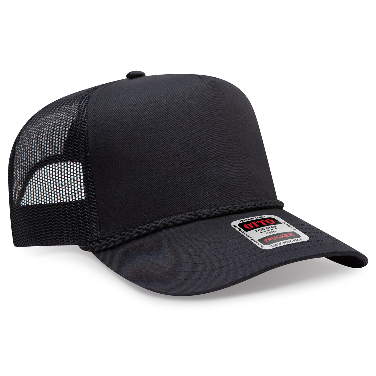 OTTO CAP® 5 Panel Mid Profile Mesh Back Trucker Hat OTTO 39-071