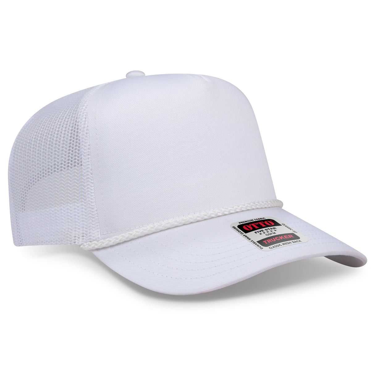 OTTO CAP® 5 Panel Mid Profile Mesh Back Trucker Hat OTTO 39-071