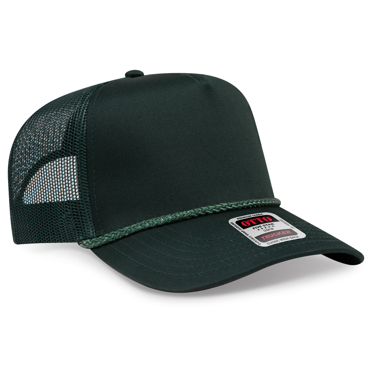 OTTO CAP® 5 Panel Mid Profile Mesh Back Trucker Hat OTTO 39-071