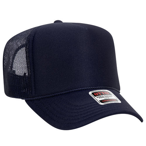 OTTO CAP 5 Panel High Crown Mesh Back Trucker Hat OTTO 39-165