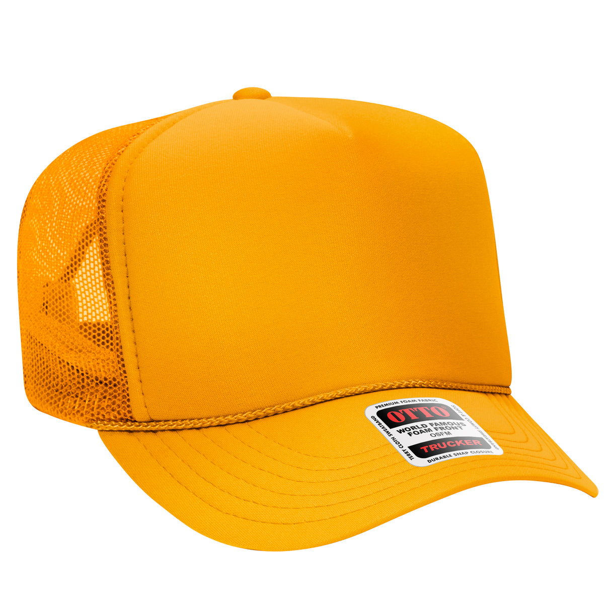 OTTO CAP 5 Panel High Crown Mesh Back Trucker Hat OTTO 39-165