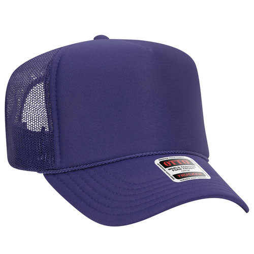 OTTO CAP 5 Panel High Crown Mesh Back Trucker Hat OTTO 39-165