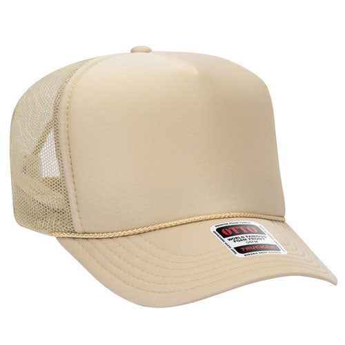 OTTO CAP 5 Panel High Crown Mesh Back Trucker Hat OTTO 39-165