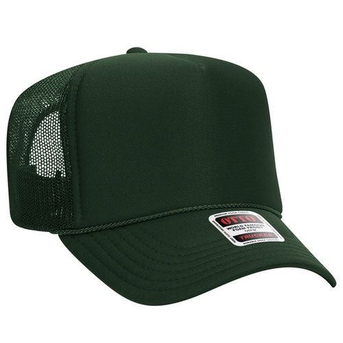 OTTO CAP 5 Panel High Crown Mesh Back Trucker Hat OTTO 39-165
