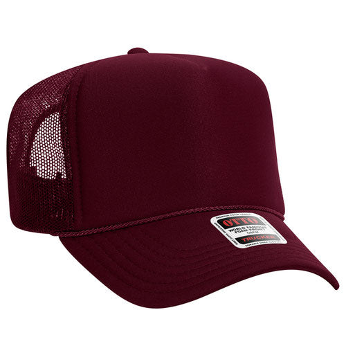 OTTO CAP 5 Panel High Crown Mesh Back Trucker Hat OTTO 39-165