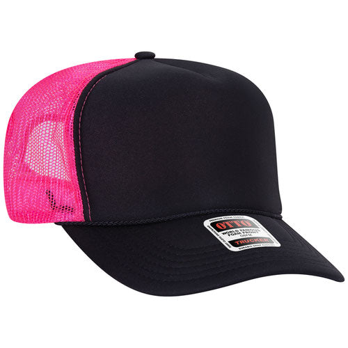 OTTO CAP 5 Panel High Crown Mesh Back Trucker Hat OTTO 39-165