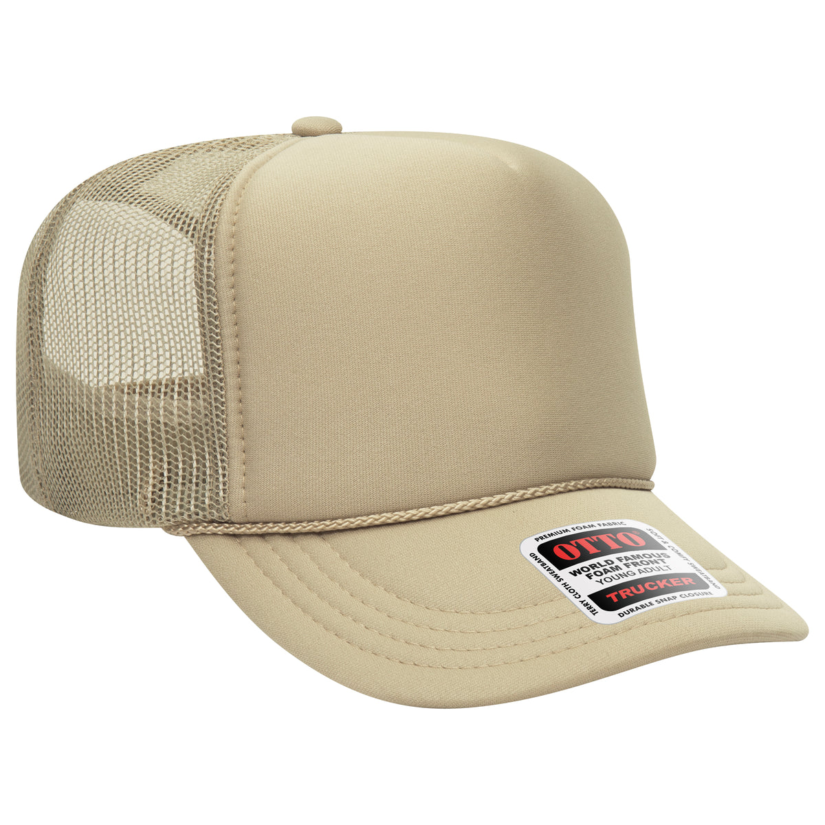 OTTO CAPĀ® 5 Panel High Crown Mesh Back Trucker Hat OTTO 39-165