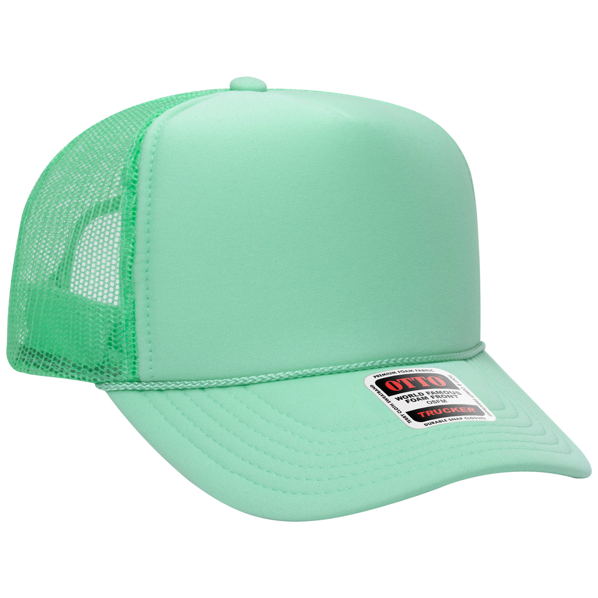 OTTO CAP 5 Panel High Crown Mesh Back Trucker Hat OTTO 39-165