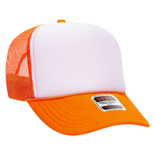 OTTO CAP 5 Panel High Crown Mesh Back Foam Trucker Hat 39-165