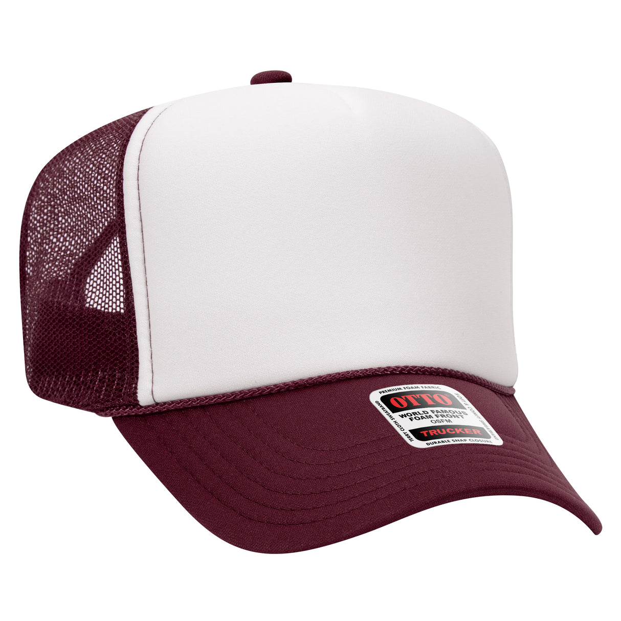 OTTO CAP® 5 Panel High Crown Mesh Back Trucker Hat OTTO 39-165