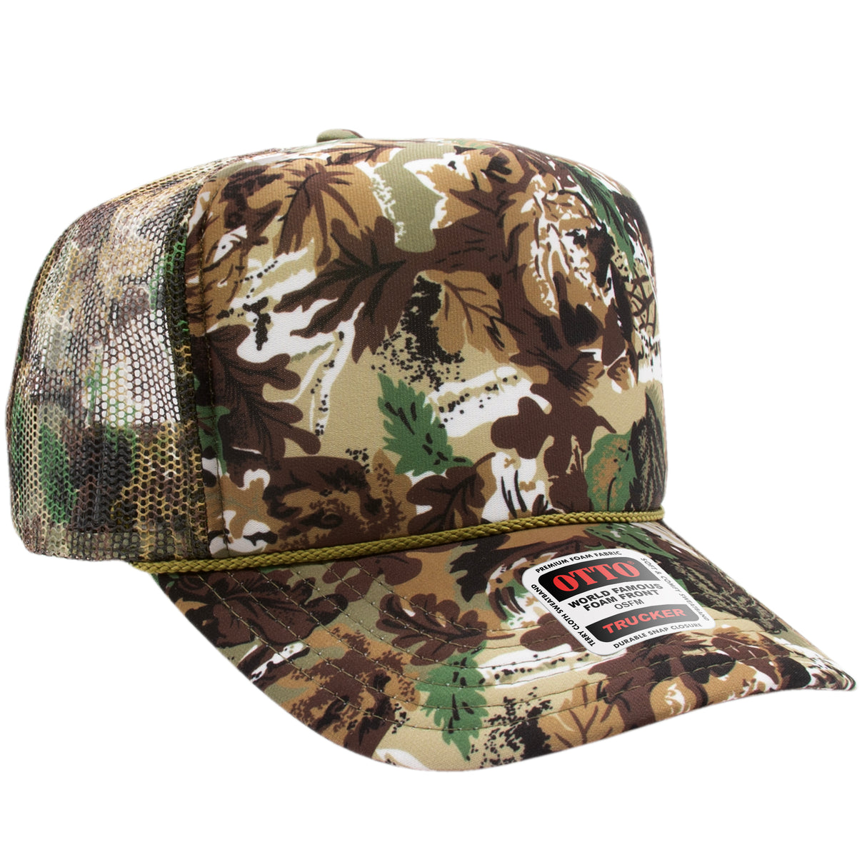 OTTO CAP® 5 Panel High Crown Mesh Back Trucker Hat OTTO 39-165