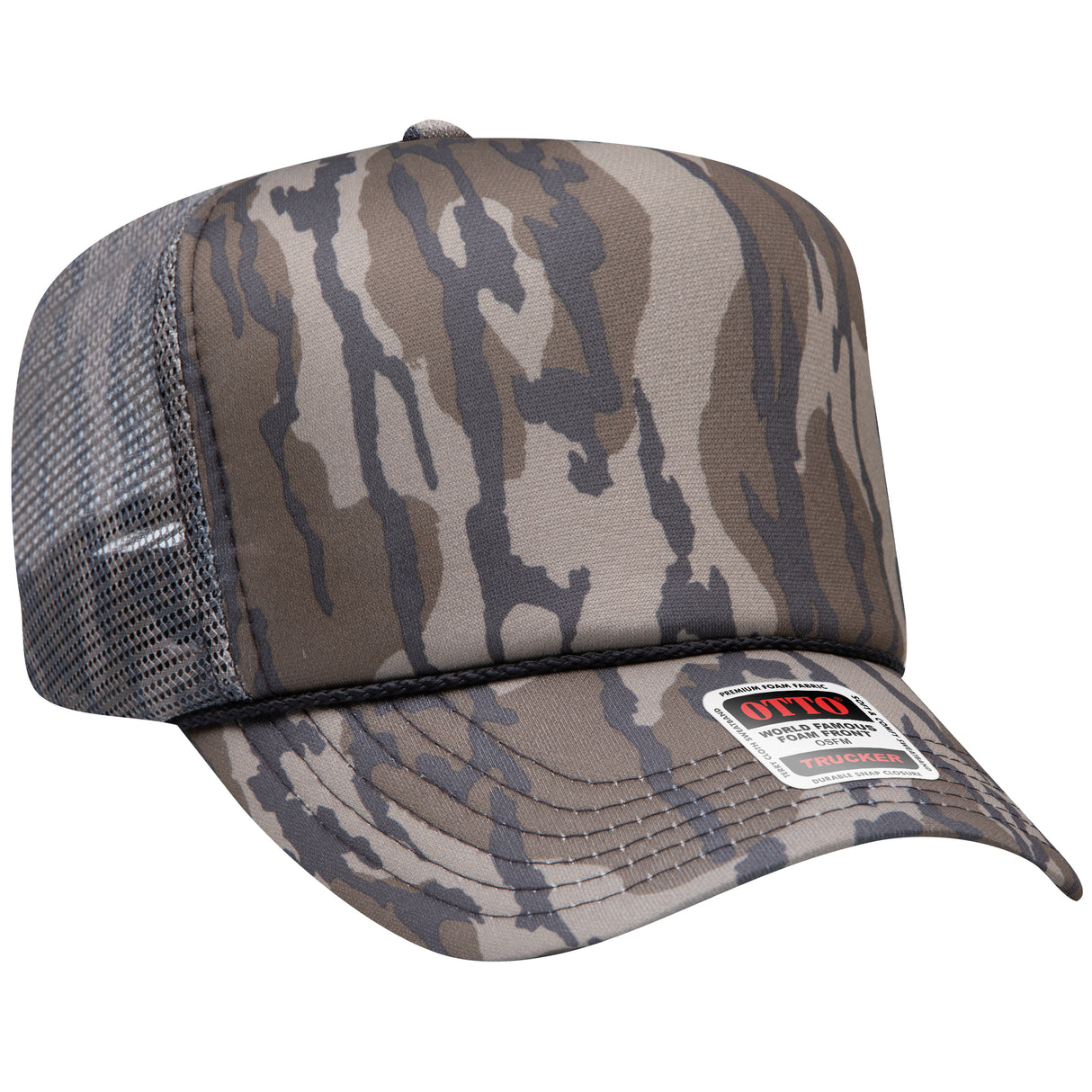 OTTO CAPĀ® 5 Panel High Crown Mesh Back Trucker Hat OTTO 39-165