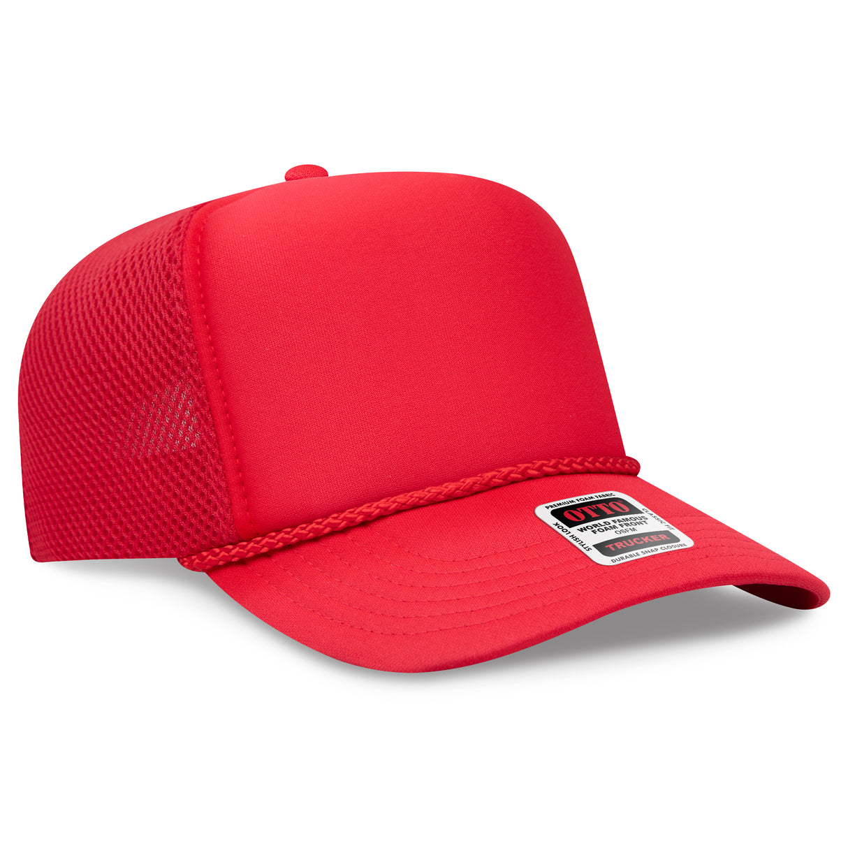 OTTO CAP 5 Panel High Crown Air Mesh Back Trucker Hat OTTO 39-166