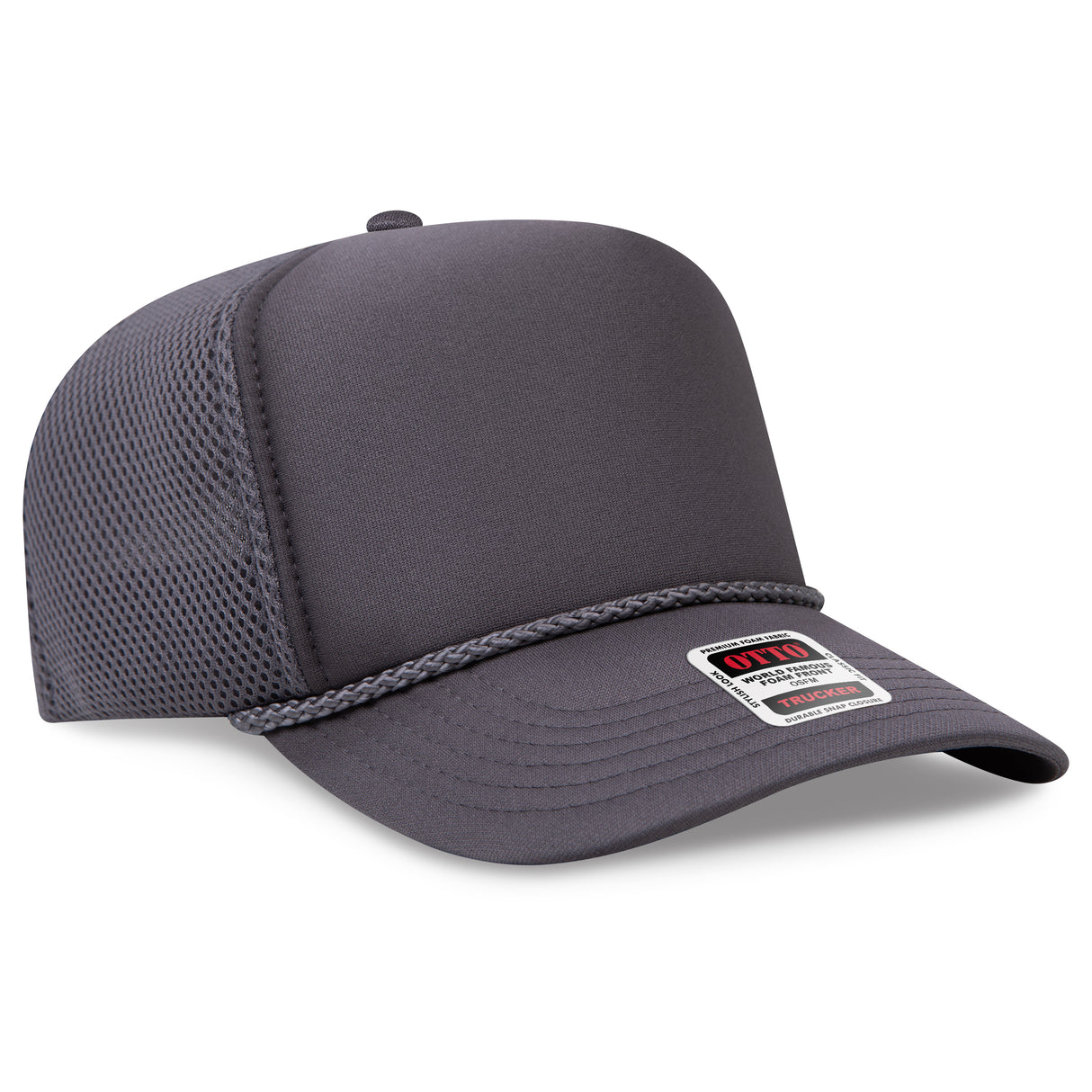 OTTO CAP® 5 Panel High Crown Air Mesh Back Trucker Hat OTTO 39-166