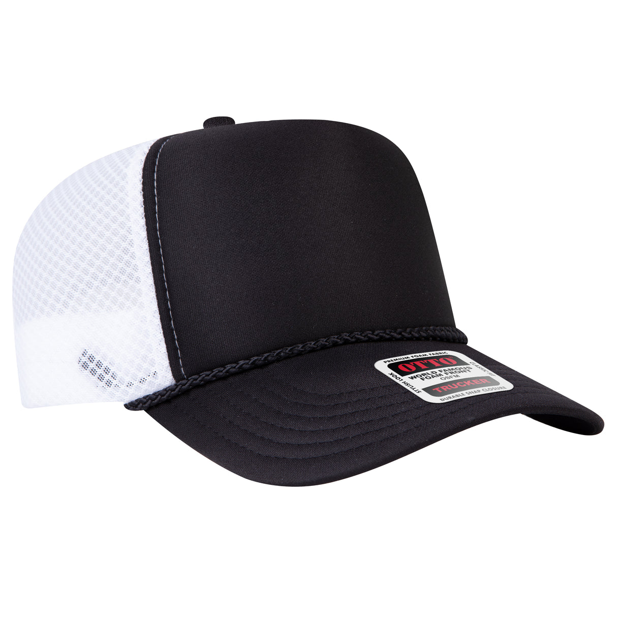 OTTO CAP® 5 Panel High Crown Air Mesh Back Trucker Hat OTTO 39-166