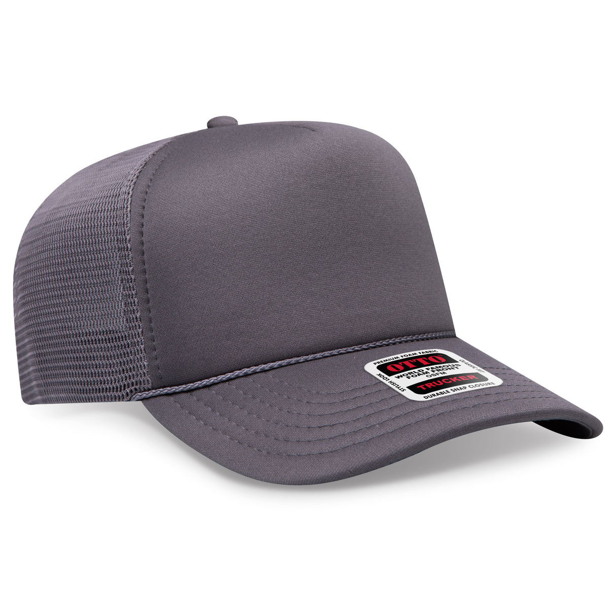 OTTO CAP® OTTO COMFY FIT® 5 Panel High Crown Mesh Back Trucker Hat OTTO 39-167
