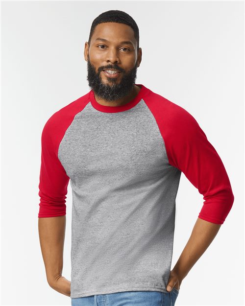 Gildan Unisex Heavy Cotton™ Raglan Three-Quarter Sleeve T-Shirt - Gildan 5700