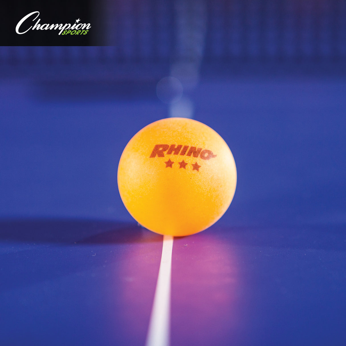 Champion Sports 3-STAR TOURNAMENT TABLE TENNIS BALLS WHITE, PACK OF 6