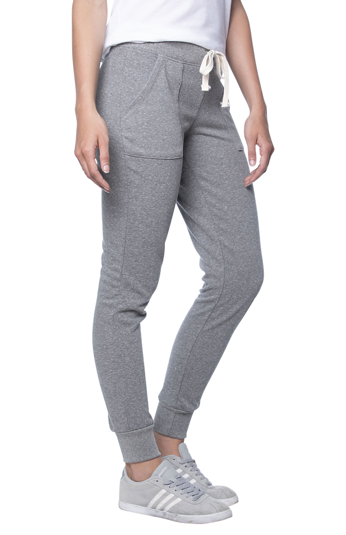 Royal Apparel 40017 Women's Triblend French Terry Jogger Pant - Tri Vintage Grey