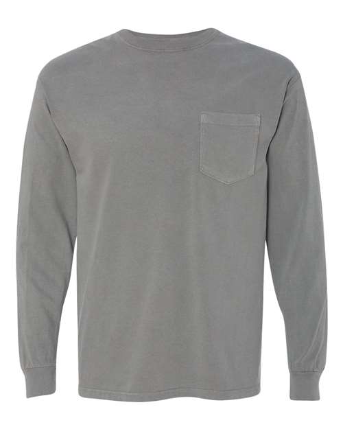 Comfort Colors 4410 Unisex Garment-Dyed Heavyweight Long Sleeve Pocket T-Shirt