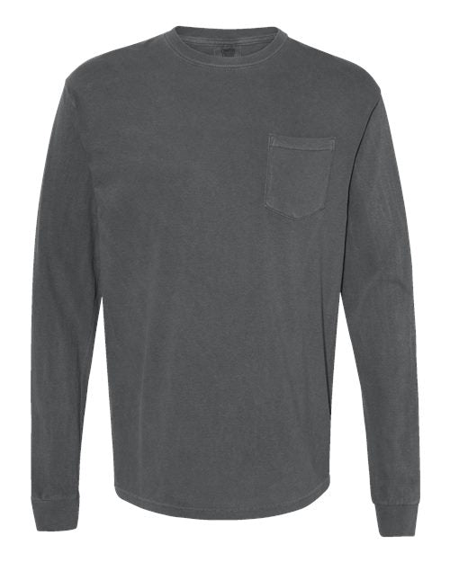 Comfort Colors Unisex Garment-Dyed Heavyweight Long Sleeve Pocket T-Shirt - Comfort Colors 4410